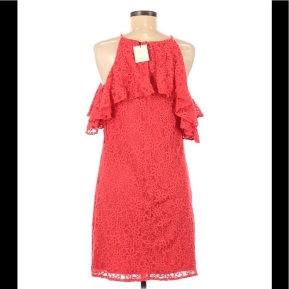 Trina Turk Lady Bug Lace Mini Dress Size XS Embroidered Flowers Summer - Picture 3 of 6